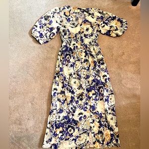 Floral Linen Tuckernuck Dress Size Medium